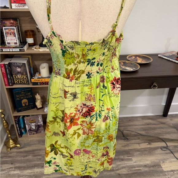 RAVIYA | Green Pattern Spaghetti Strap Mini Sundress Large - Picture 3 of 5